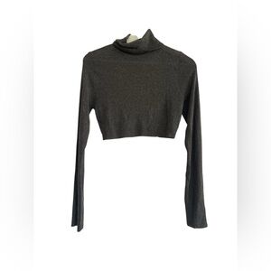 DISSH Elegant Grey Long Sleeve Turtle Neck Top Size Medium